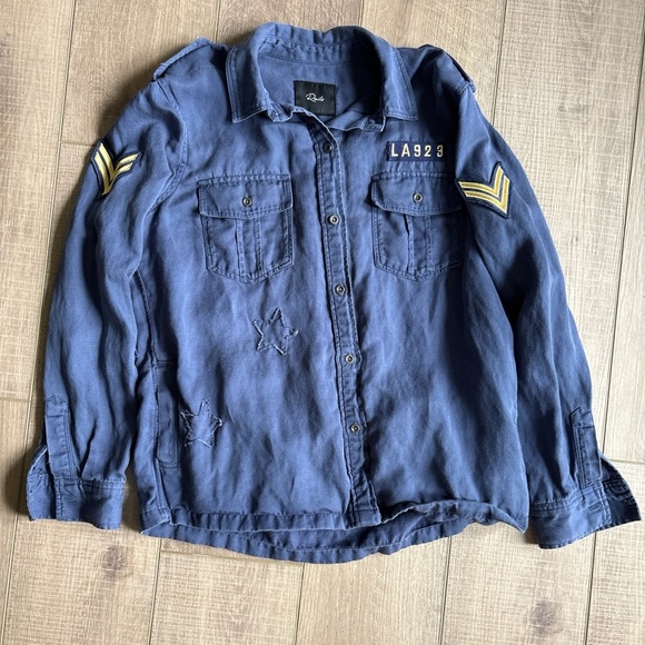 Rails Navy Button Down Shirt - Picture 2 of 8